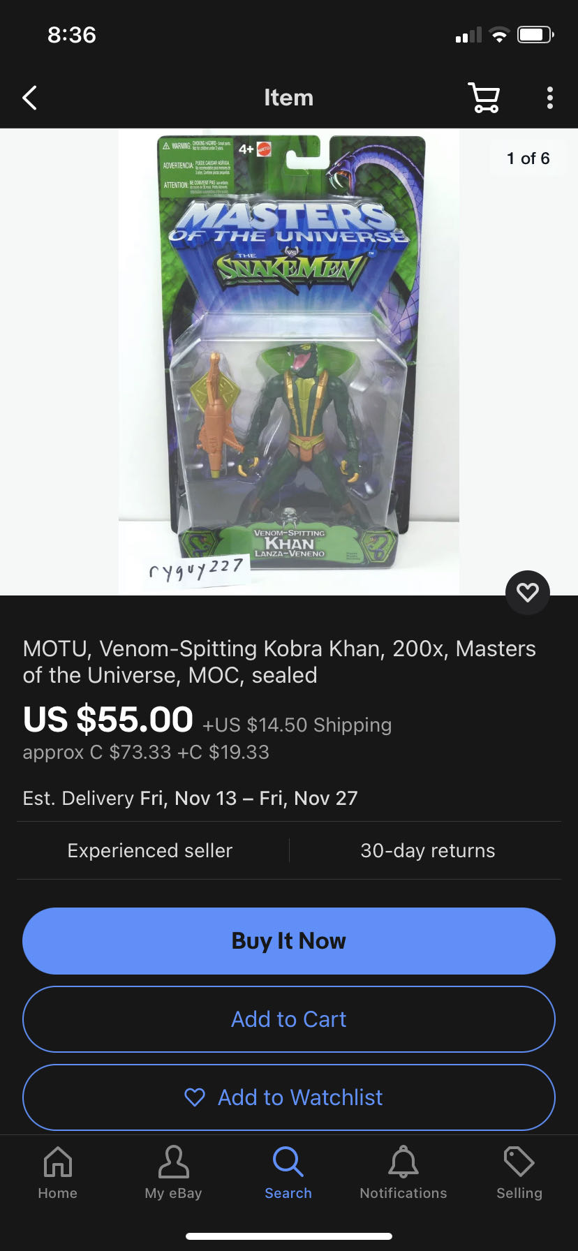 Kobra Khan - Mattel (Masters Of The Universe vs Snakemen) action figure collectible [Barcode 027084032406] - Main Image 4