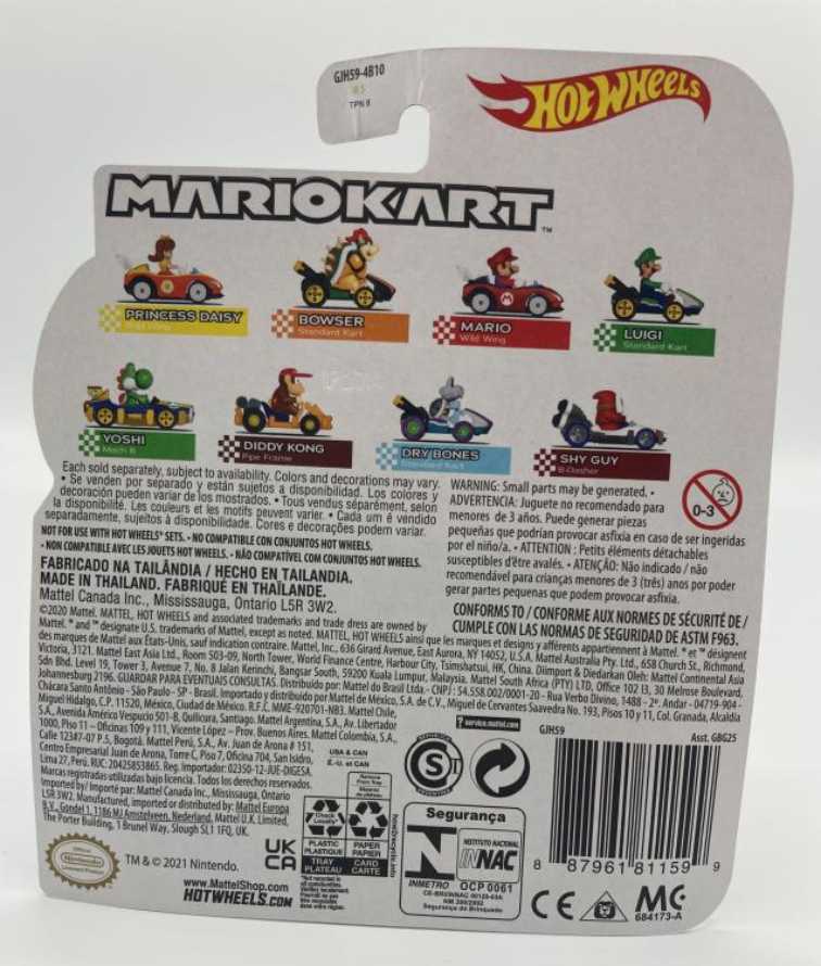 Hot Wheels-Mario Kart-Dry Bones (Standard Kart) - Mattel (Hot Wheels Mario Kart) action figure collectible [Barcode 887961811599] - Main Image 4