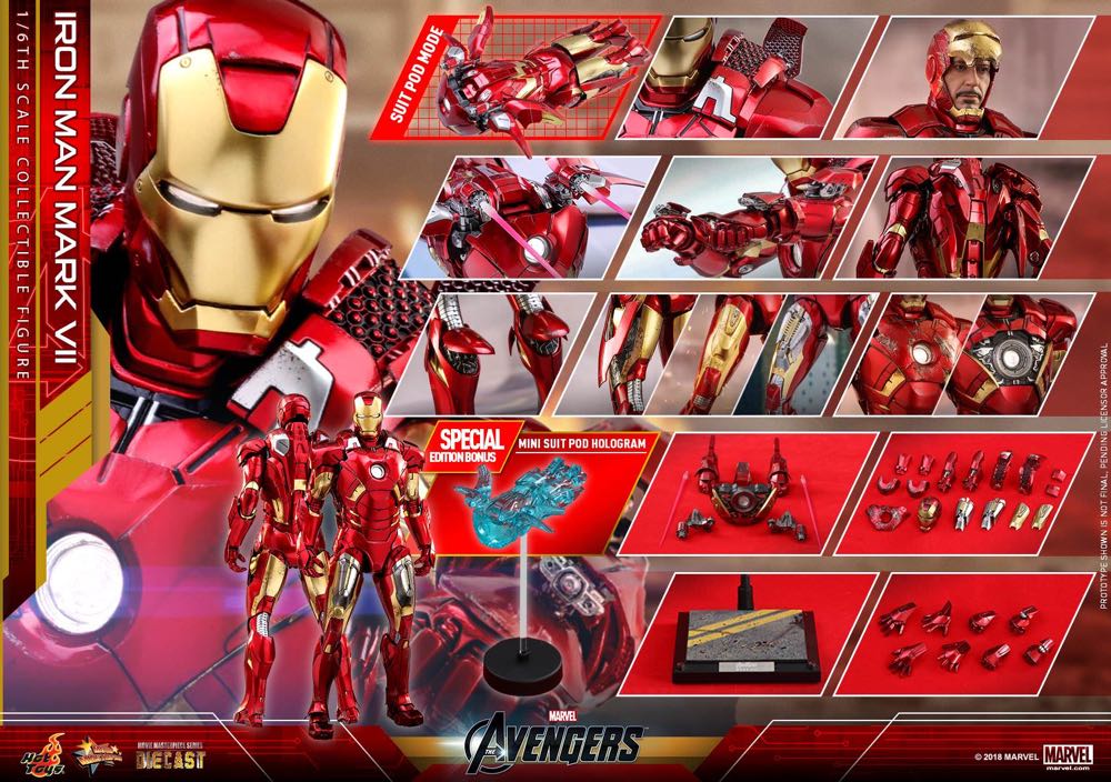Hot Toys Iron Man VII 7 - Hot Toys (Avengers) action figure collectible [Barcode 4897011187464] - Main Image 4