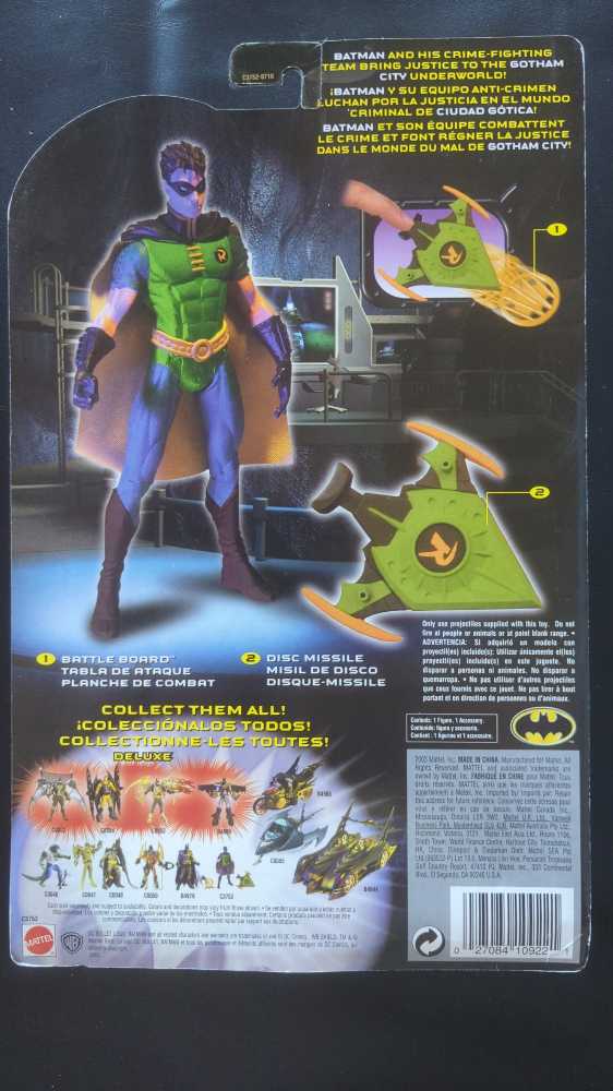 Battle Board Robin (Green) - Mattel action figure collectible [Barcode 027084109221] - Main Image 2