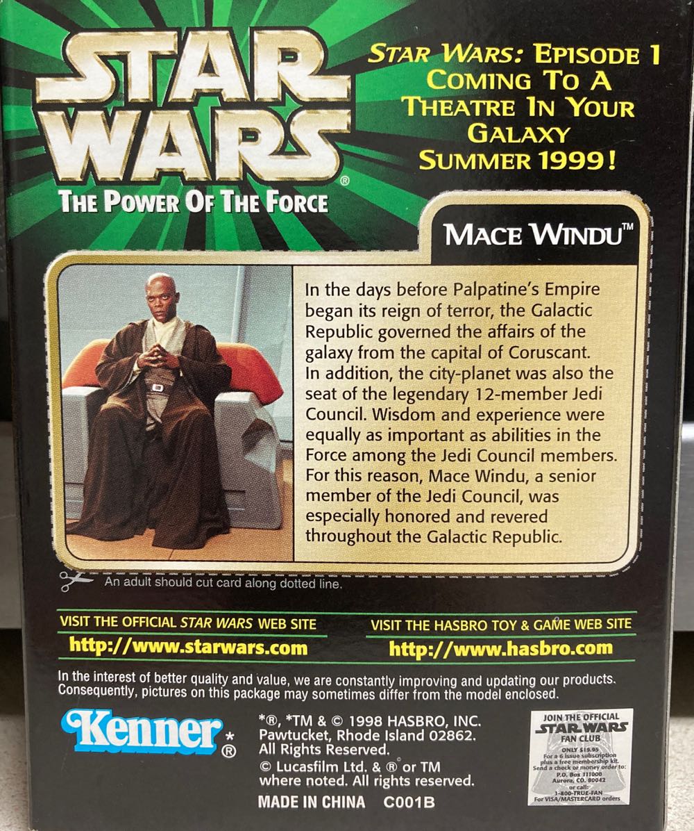Mace Windu - Hasbro/Kenner (Star Wars: The Power of the Force) action figure collectible - Main Image 2