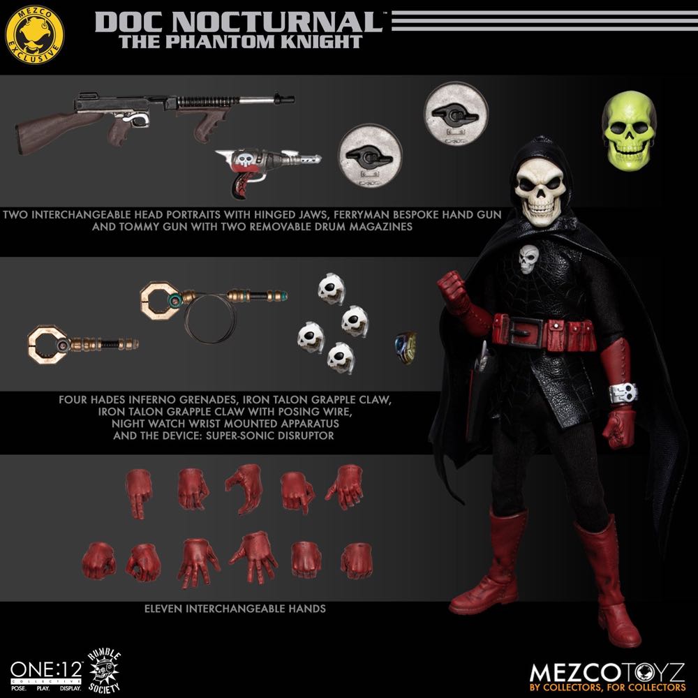 Doc Nocturnal - Mezco Toyz (Rumble Society) action figure collectible [Barcode 696198120097] - Main Image 4