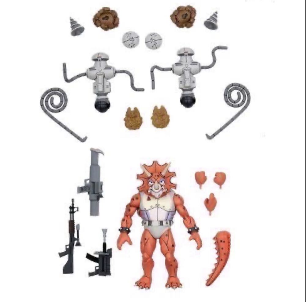Triceraton Infantryman & Roadkill Rodney 2-Pack - Neca (Teenage Mutant Ninja Turtles) action figure collectible [Barcode 634482541609] - Main Image 4