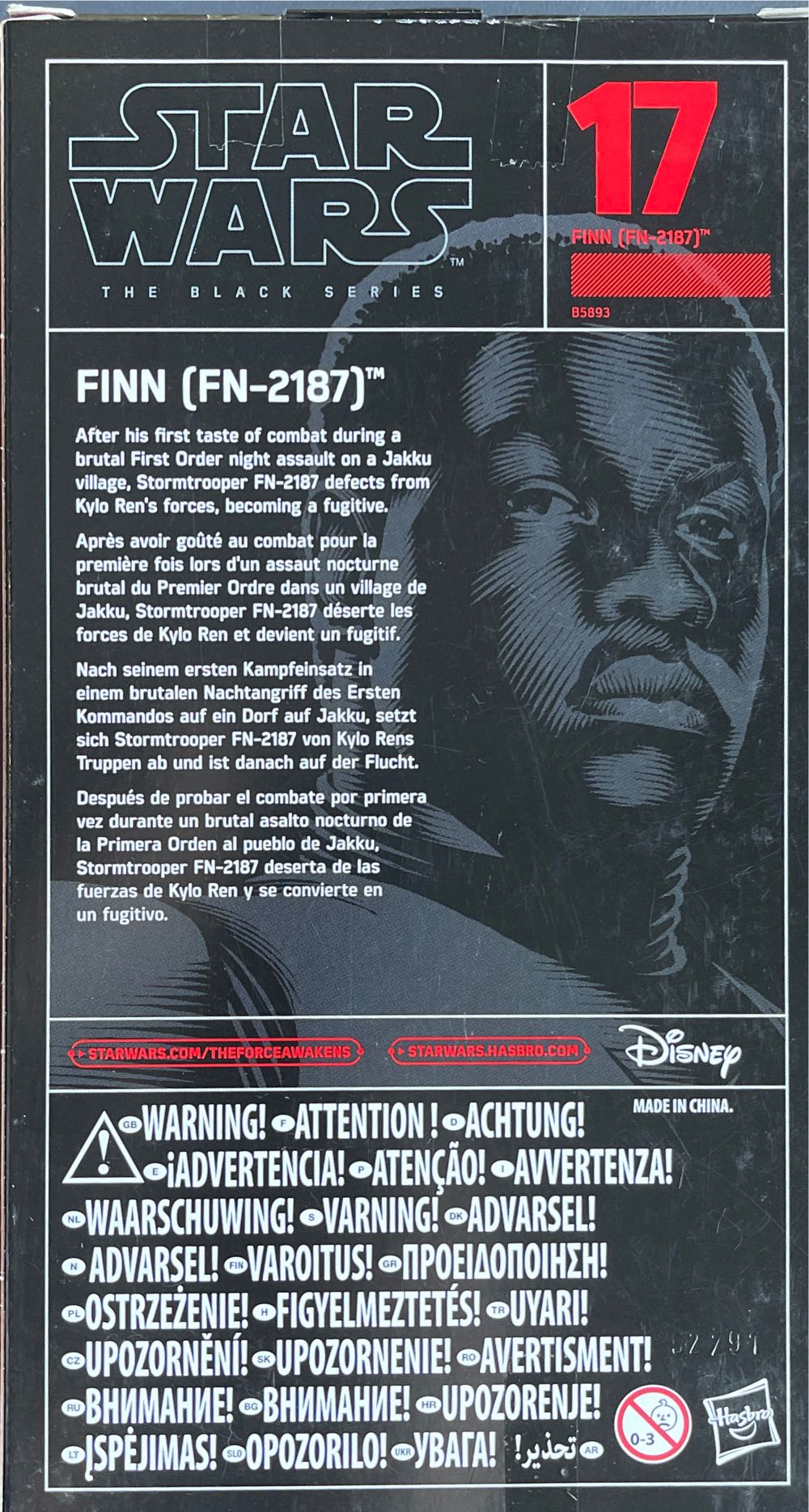 Finn (FN2187) - Hasbro (1. Star Wars) action figure collectible [Barcode 5010994916589] - Main Image 2