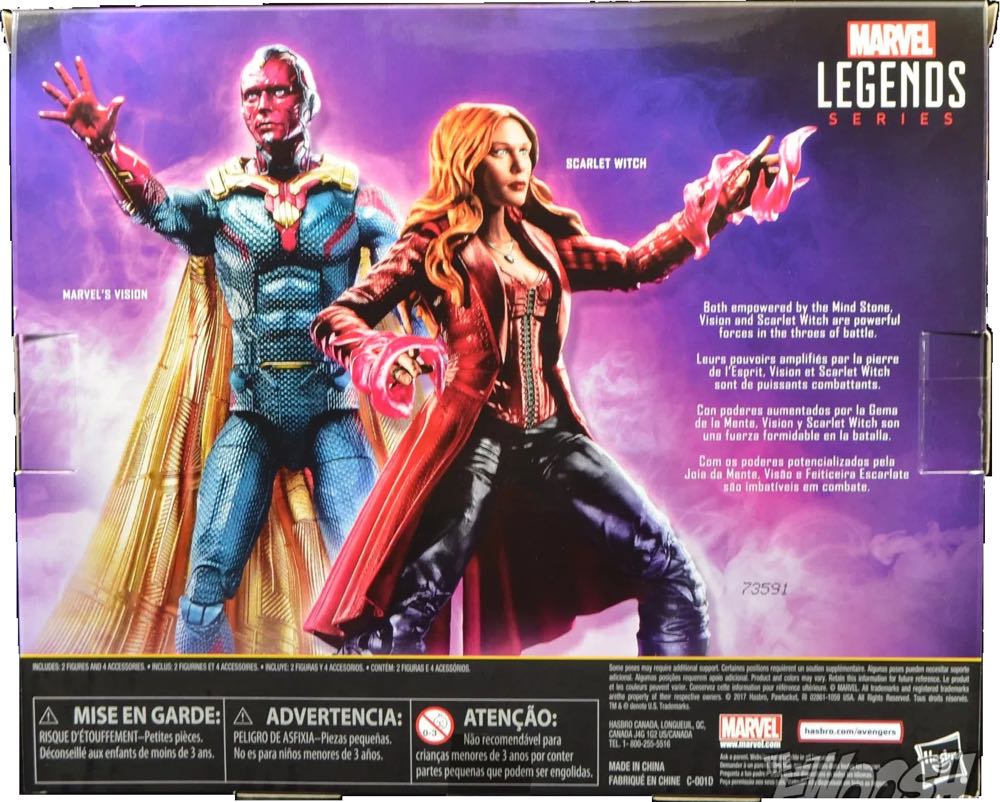 Marvel Legends Infinity War: Scarlet Witch & Vision 2-Pack - Hasbro (Marvel Legends) action figure collectible [Barcode 630509780884] - Main Image 2