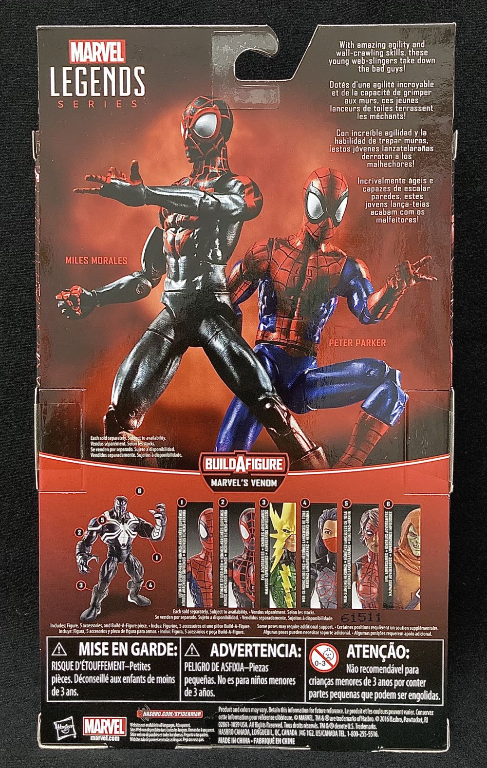 ☑️SELL Miles Morales (Ultimate Spider-Man) - Hasbro (Venom BAF Wave) action figure collectible [Barcode 630509402663] - Main Image 2