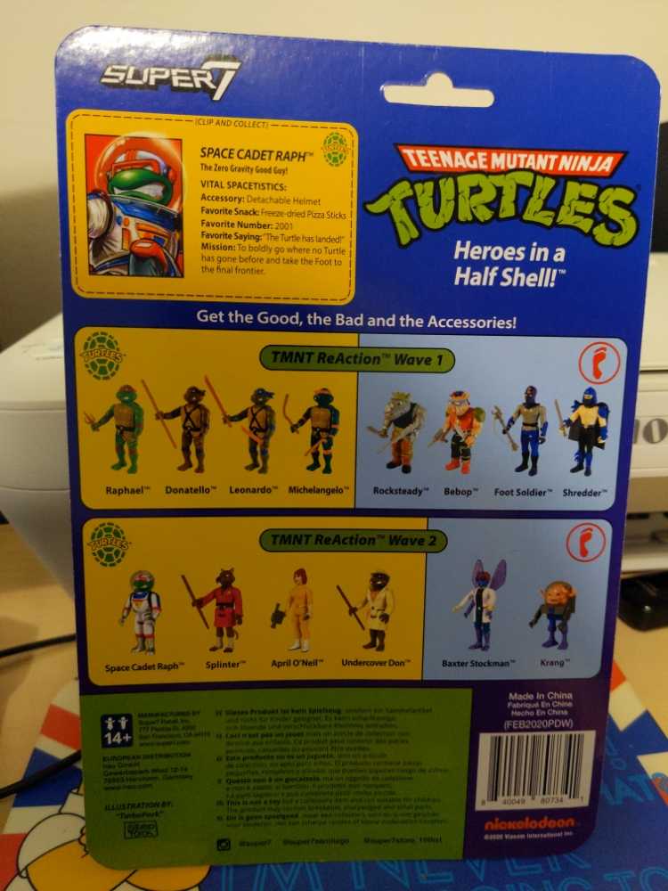 TMNT Super 7 Reaction Space Cadet Raph - Super 7 / ReAction Figures (Teenage Mutant Ninja Turtles: ReAction Figures) action figure collectible [Barcode 840049807341] - Main Image 2