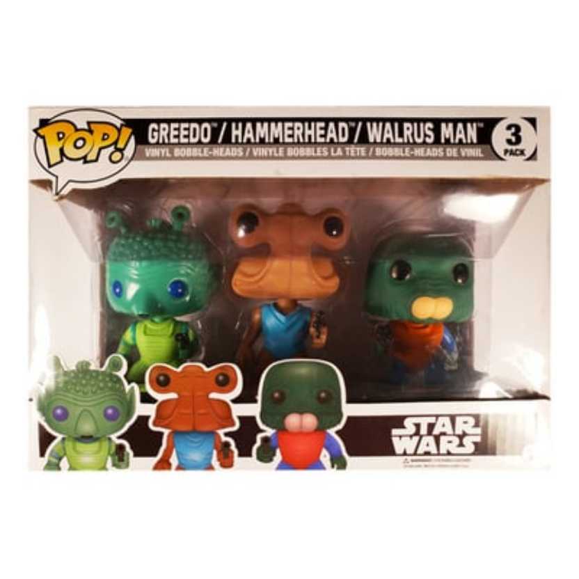 3 Pack Greedo, Hammerhead, Walrus Man - Funko (Star Wars) (Funko Pop!) action figure collectible [Barcode 889698114875] - Main Image 2