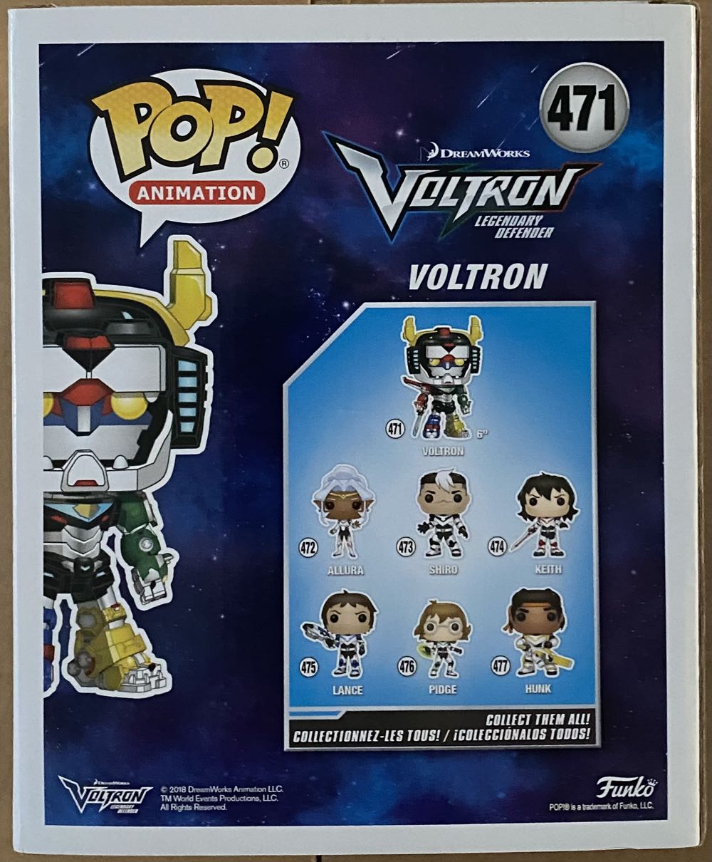 Funko POP!#471 Voltron (Legendary Defender) - Funko (Animation) action figure collectible [Barcode 889698341899] - Main Image 3