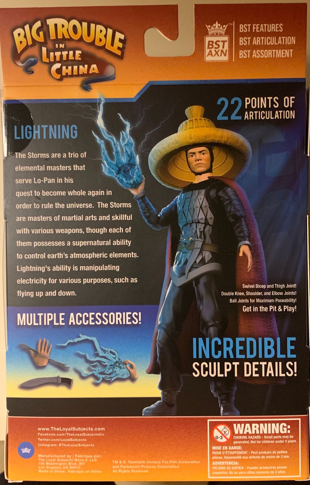 Lightning - The Loyal Subjects (Big Trouble In Little China) action figure collectible [Barcode 855709008501] - Main Image 2