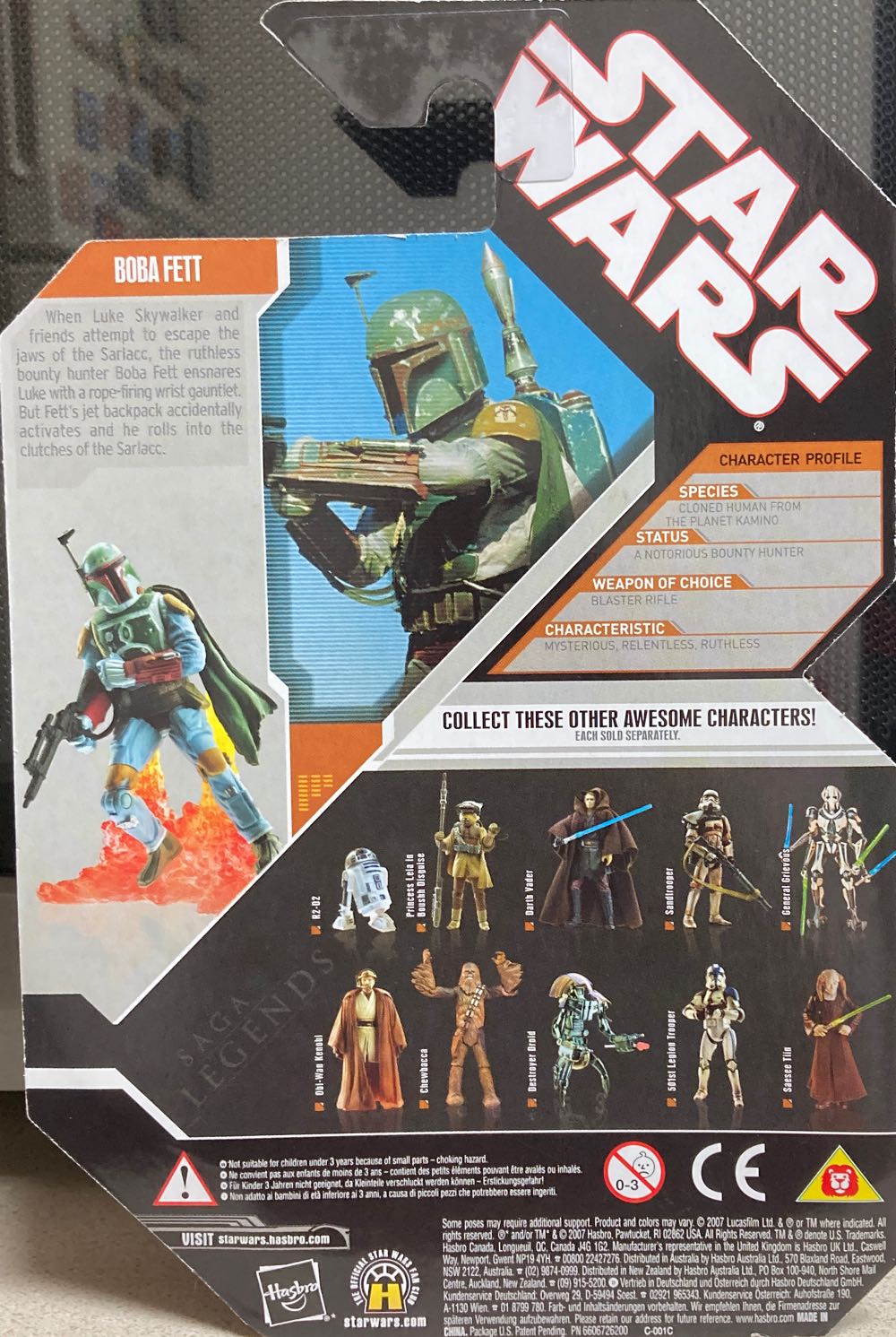 Boba Fett - Hasbro (Star Wars: Saga Legends) action figure collectible [Barcode 653569134893] - Main Image 2