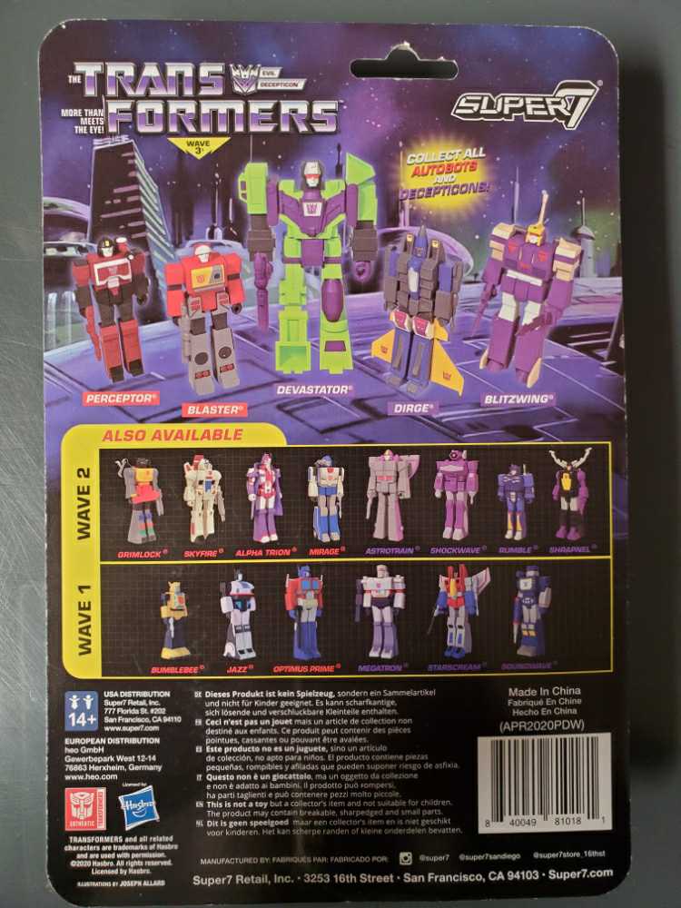 ReAction : The Transformers - Megatron (Chrome Commander) - Super 7 (Transformers Reaction Figures) action figure collectible [Barcode 840049810181] - Main Image 2