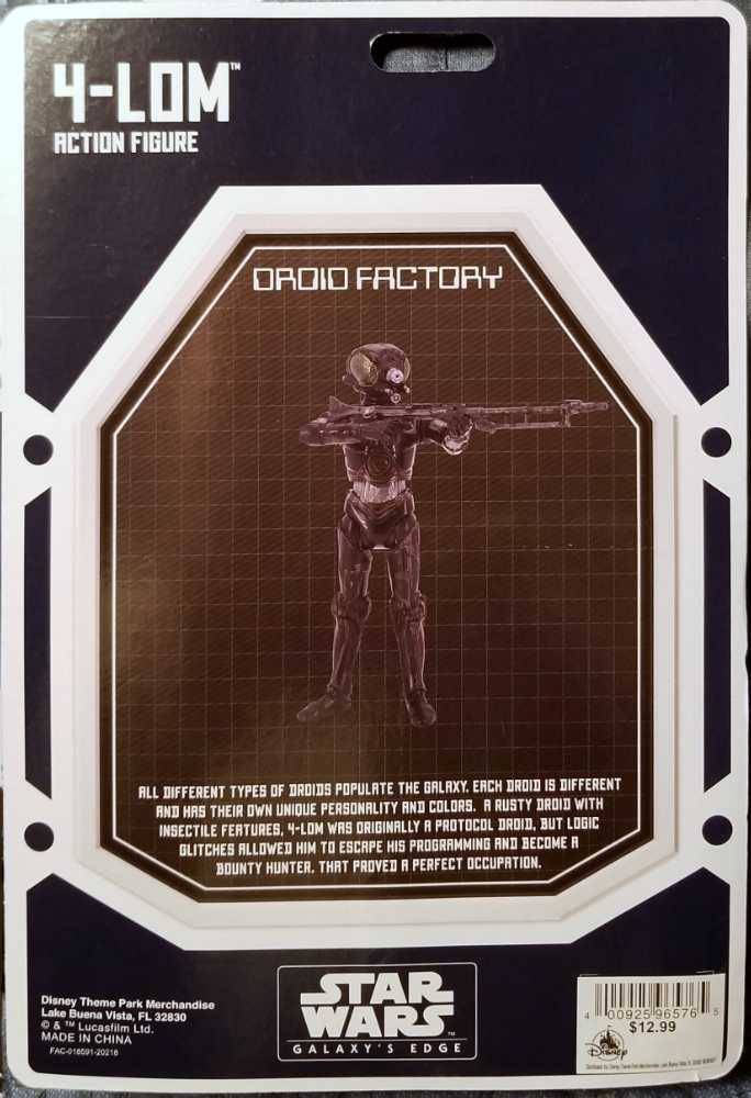 4-LOM - Disney (Star Wars Galaxy’s Edge) action figure collectible [Barcode 400925965765] - Main Image 2