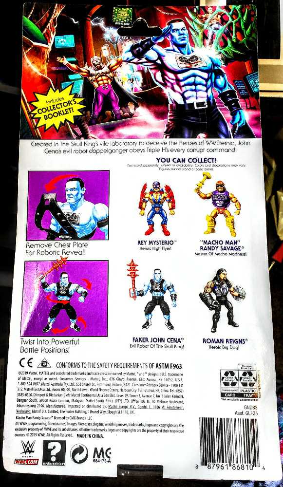 Faker John Cena - Mattel (Masters Of The WWE Universe Wave 2) action figure collectible [Barcode 887961868104] - Main Image 2