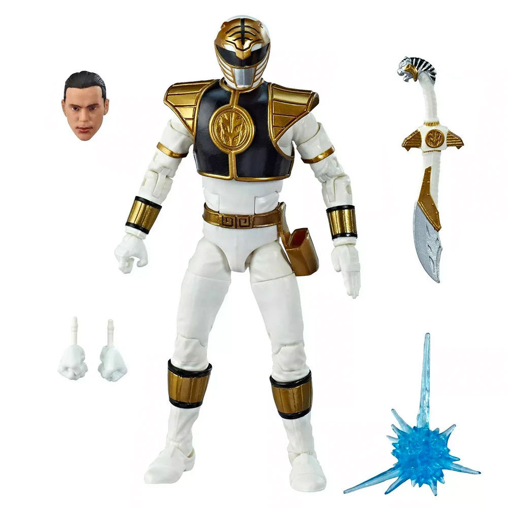 Mighty Morphin White Ranger (Spectrum Series) - Hasbro (Mighty Morphin Power Rangers) action figure collectible [Barcode 195166104737] - Main Image 4