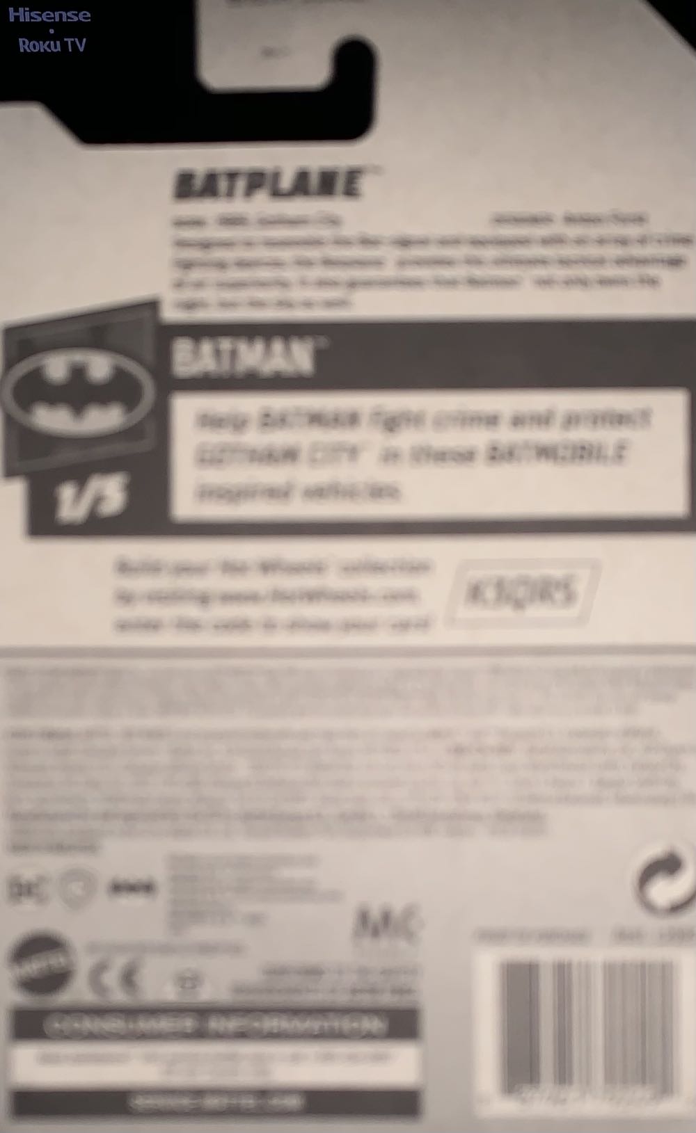 Hotwheels: Batman (Batplane) 1/5 - Hotwheels by Mattel (Batman the Animated Series Batplane Silver) action figure collectible [Barcode 887961792492] - Main Image 2