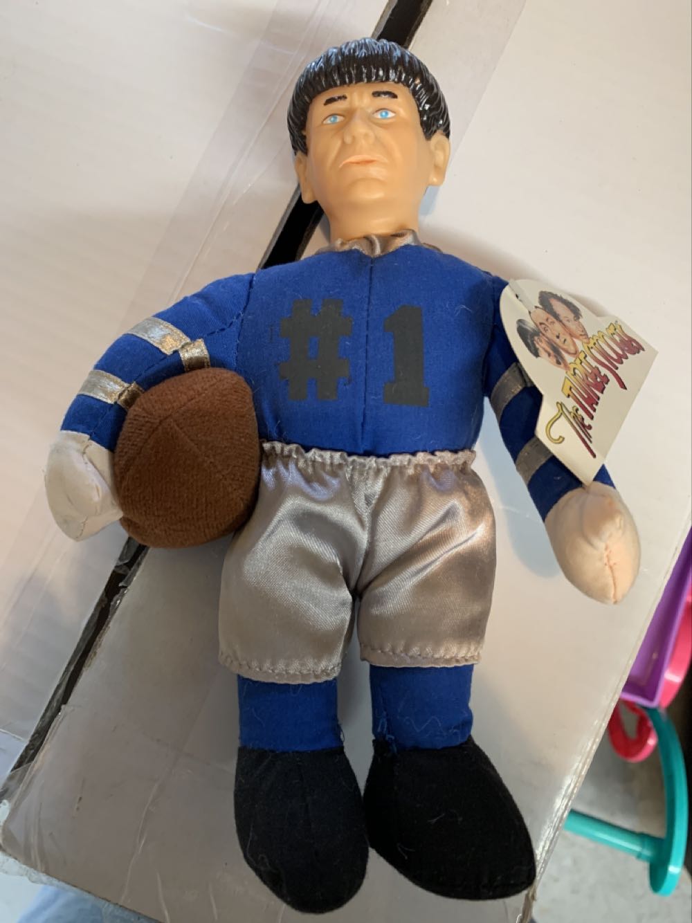 3 Three Stooges Football Player Red  action figure collectible [Barcode 726280843167] - Main Image 2