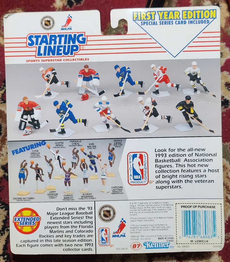 NHL Starting Lineup Mario Lemieux - Hasbo / Kenner (Hockey) action figure collectible [Barcode 076281680835] - Main Image 2