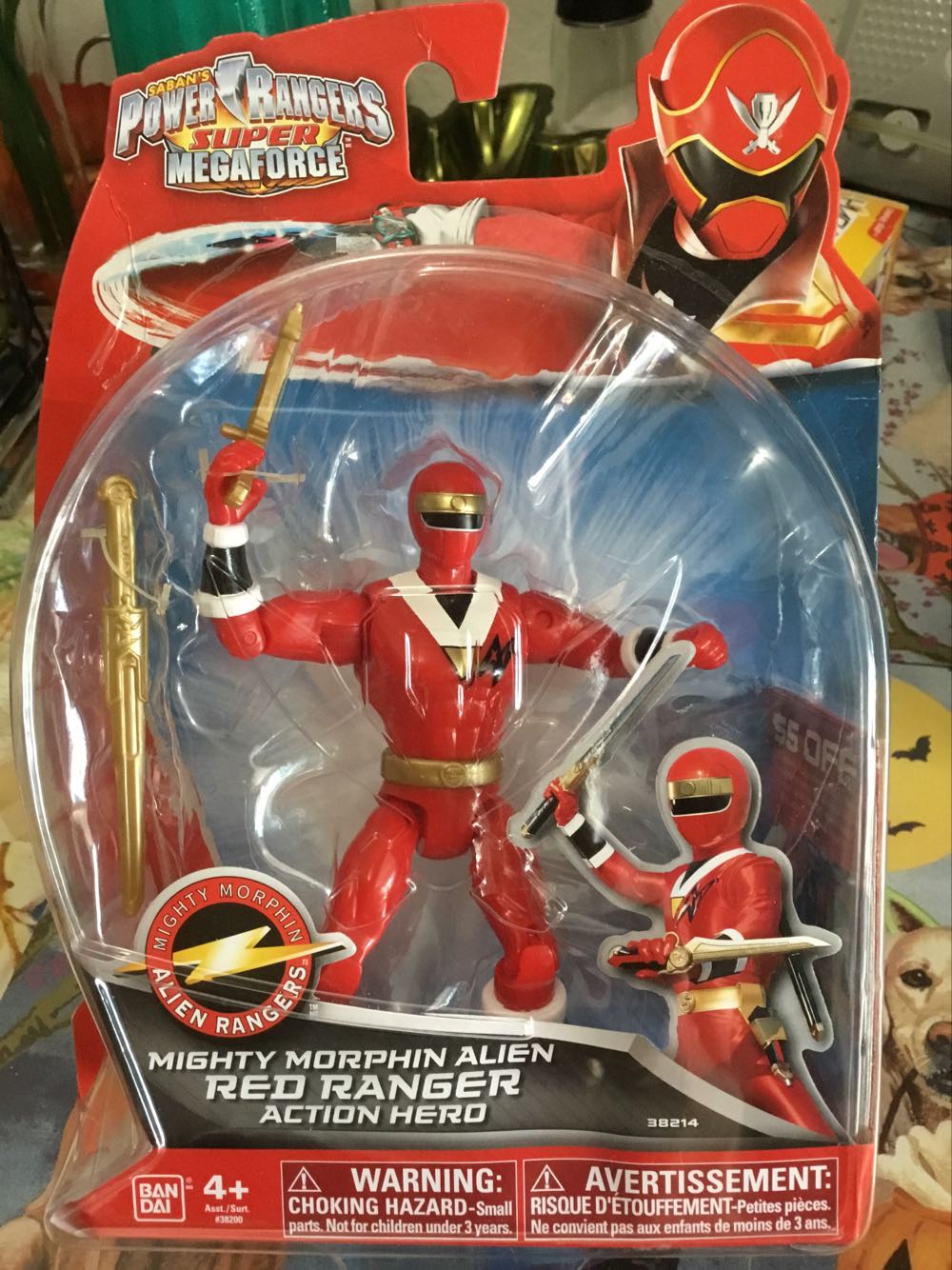 Power Rangers Super Megaforce 5” Mighty Morphin Alien Red Ranger Action Hero  action figure collectible [Barcode 045557382148] - Main Image 2