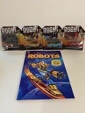 Gift Set For Boy Complete Set Of 4 Robot Transforming Vehicles & Coloring Book  action figure collectible [Barcode 639277615503] - Main Image 1