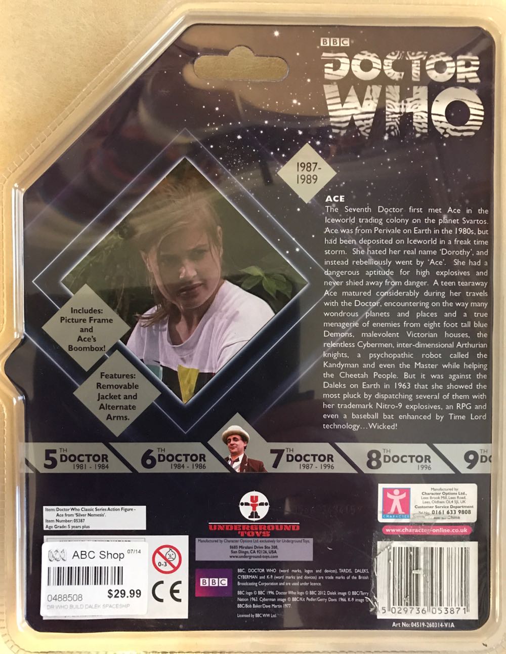 Doctor Who Action Figures Ace 7th Doctor Companion From Silver Nemesis - Character Options action figure collectible [Barcode 5029736053871] - Main Image 2