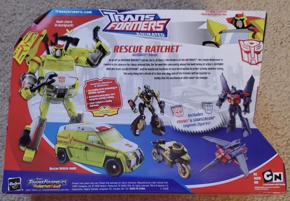 Transformers Animated 3-Pack Rescue Ratchet - Hasbro (Transformers Animated) action figure collectible [Barcode 653569353744] - Main Image 2
