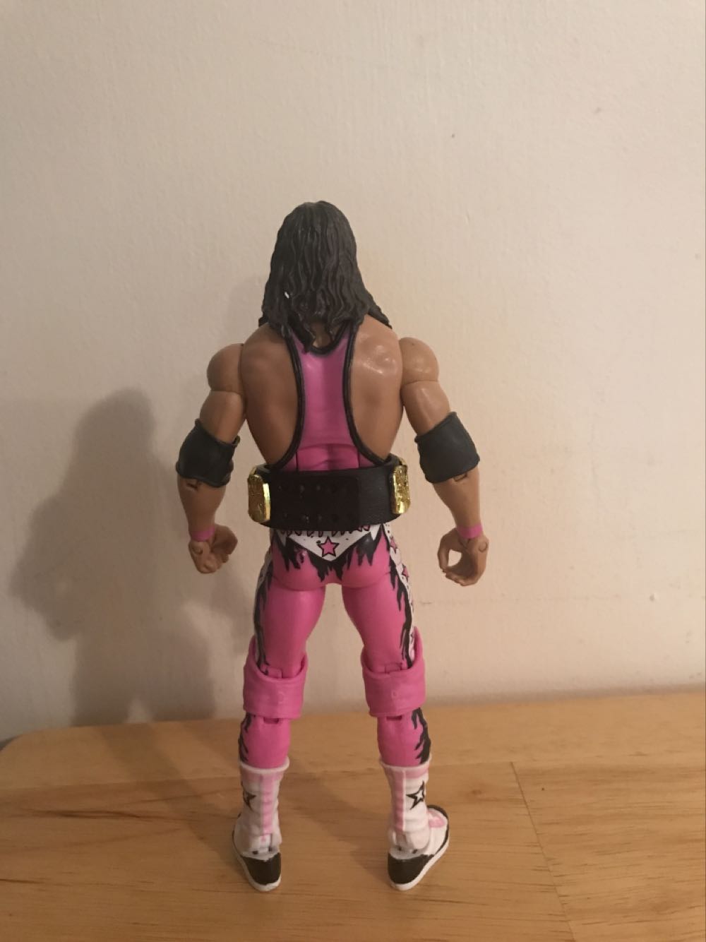 Bret “Hitman” Hart - Mattel Wwe (WWE Elite Ringside Collectibles Exclusive “Pink & Black Attack” Bret “Hitman” Hart (ring gear only)) action figure collectible - Main Image 2