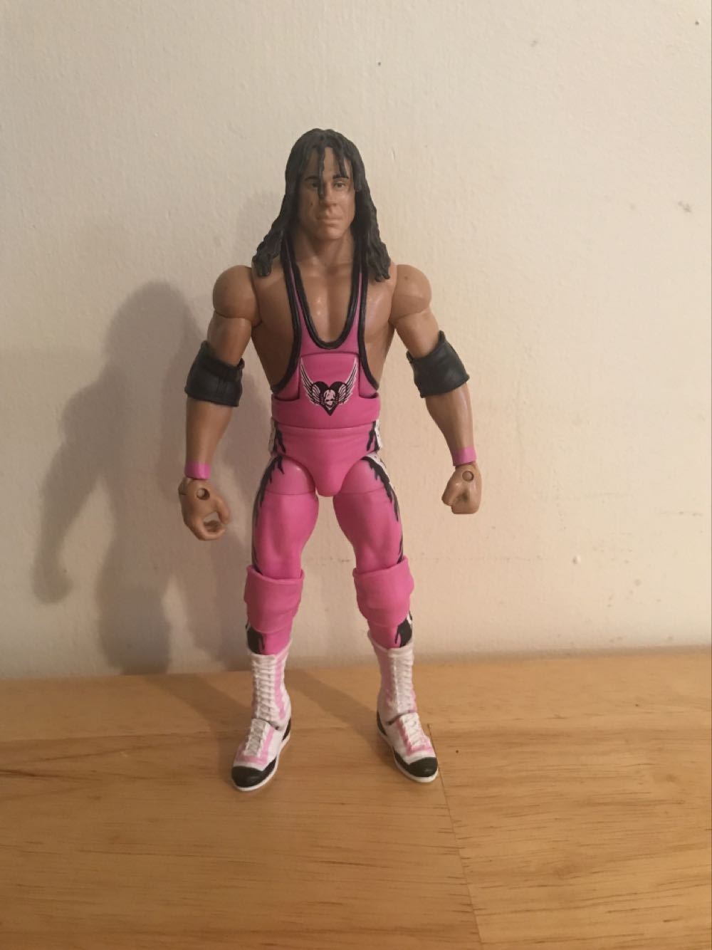 Bret “Hitman” Hart - Mattel Wwe (WWE Elite Ringside Collectibles Exclusive “Pink & Black Attack” Bret “Hitman” Hart (ring gear only)) action figure collectible - Main Image 3