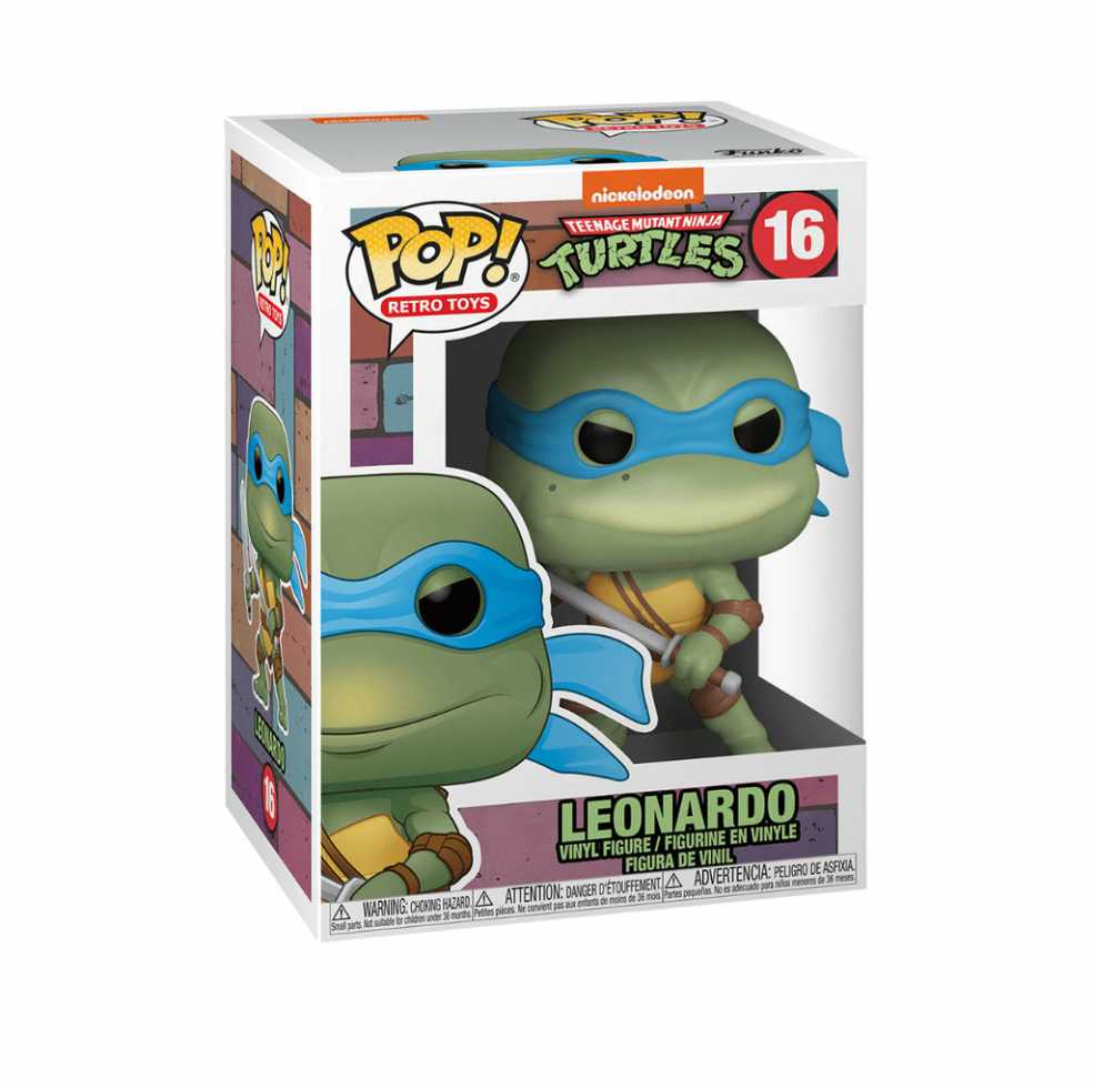 Funko Pop! Retro Toys: Teenage Mutant Ninja Turtles #16 Leonardo - Funko Pop! Retro Toys (Teenage Mutant Ninja Turtles) action figure collectible [Barcode 889698514354] - Main Image 2