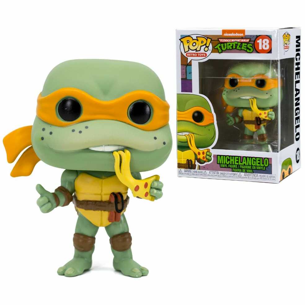 Funko Pop! Retro Toys: Teenage Mutant Ninja Turtles #18 Michelangelo - Funko Pop! Retro Toys (Teenage Mutant Ninja Turtles) action figure collectible [Barcode 889698514330] - Main Image 3