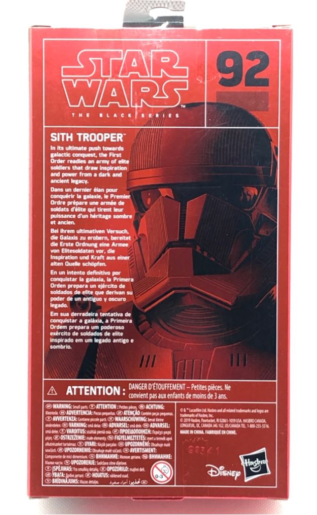 TBS3 6”: #92 CARBONIZED Sith Trooper - Hasbro (The Rise of Skywalker) action figure collectible [Barcode 5010993647354] - Main Image 2