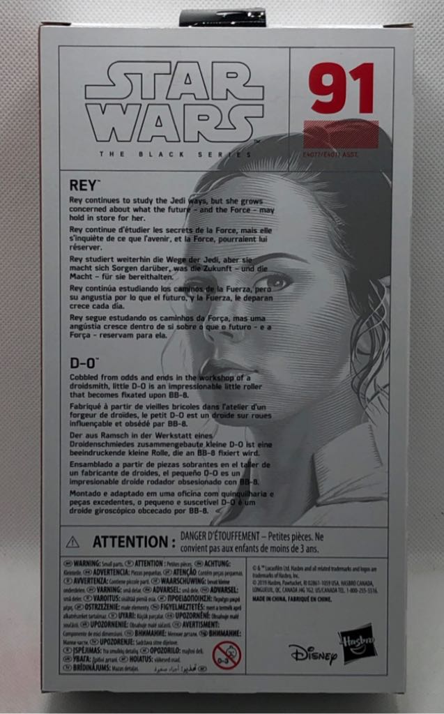 Rey & D-0 (First Edition) - Hasbro (Star Wars Black 6”) (Starwars Black 6 inch) action figure collectible [Barcode 5010993644155] - Main Image 2