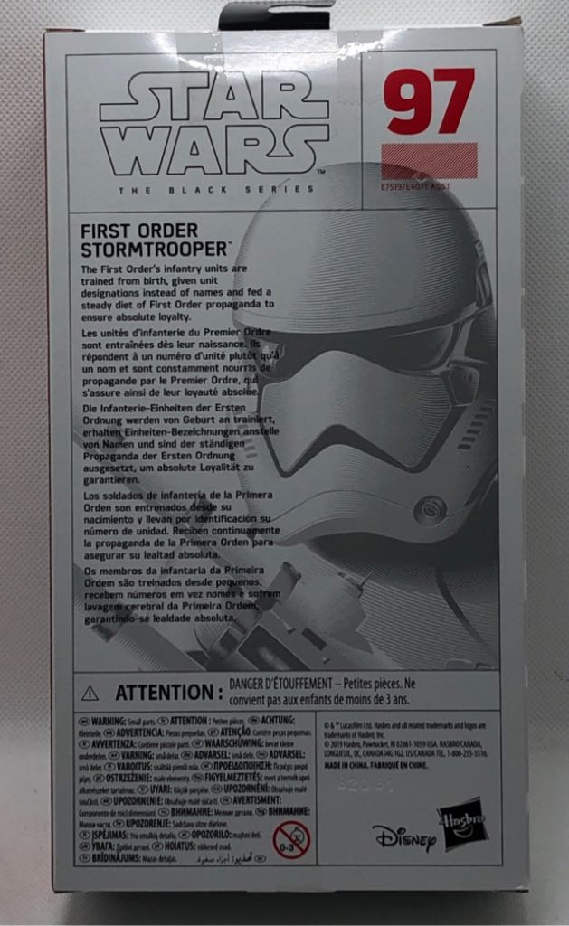 First Order Stormtrooper (First Edition) - Hasbro (Star Wars Black 6”) (Starwars Black 6 inch) action figure collectible [Barcode 5010993644209] - Main Image 2