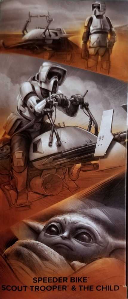 (D) Speeder Bike & Scout Trooper & The Child - Hasbro (Star Wars Black 6”) (Star Wars Black 6 inch) action figure collectible [Barcode 5010993773282] - Main Image 3