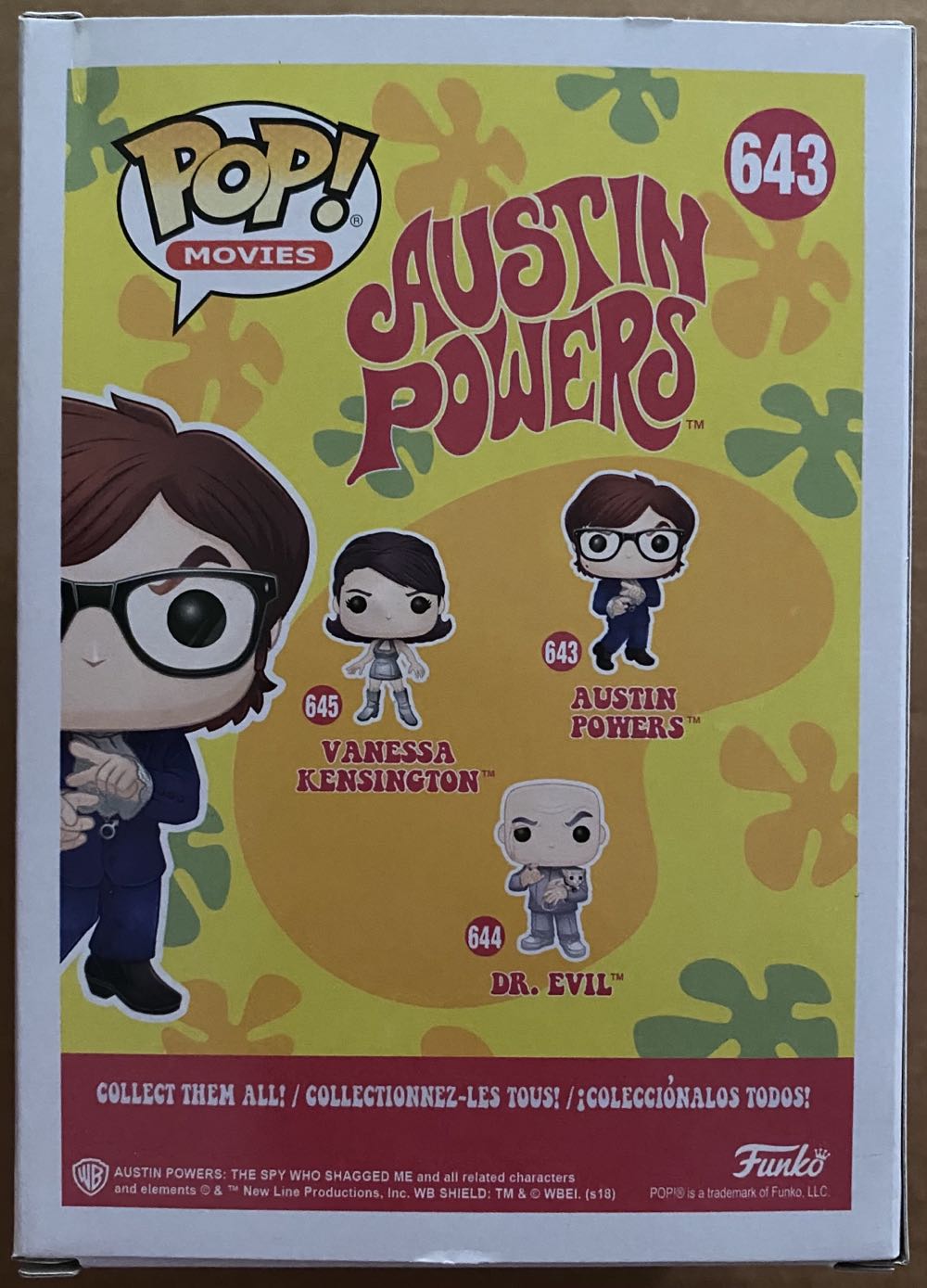 Pop! Movies (Austin Powers): #643 Austin Powers - Funko (Austin Powers) action figure collectible [Barcode 889698307734] - Main Image 3