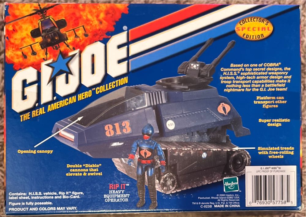 H.I.S.S. III - Hasbro (G.I. Joe - Special Collector’s Edition) action figure collectible [Barcode 076930577585] - Main Image 2