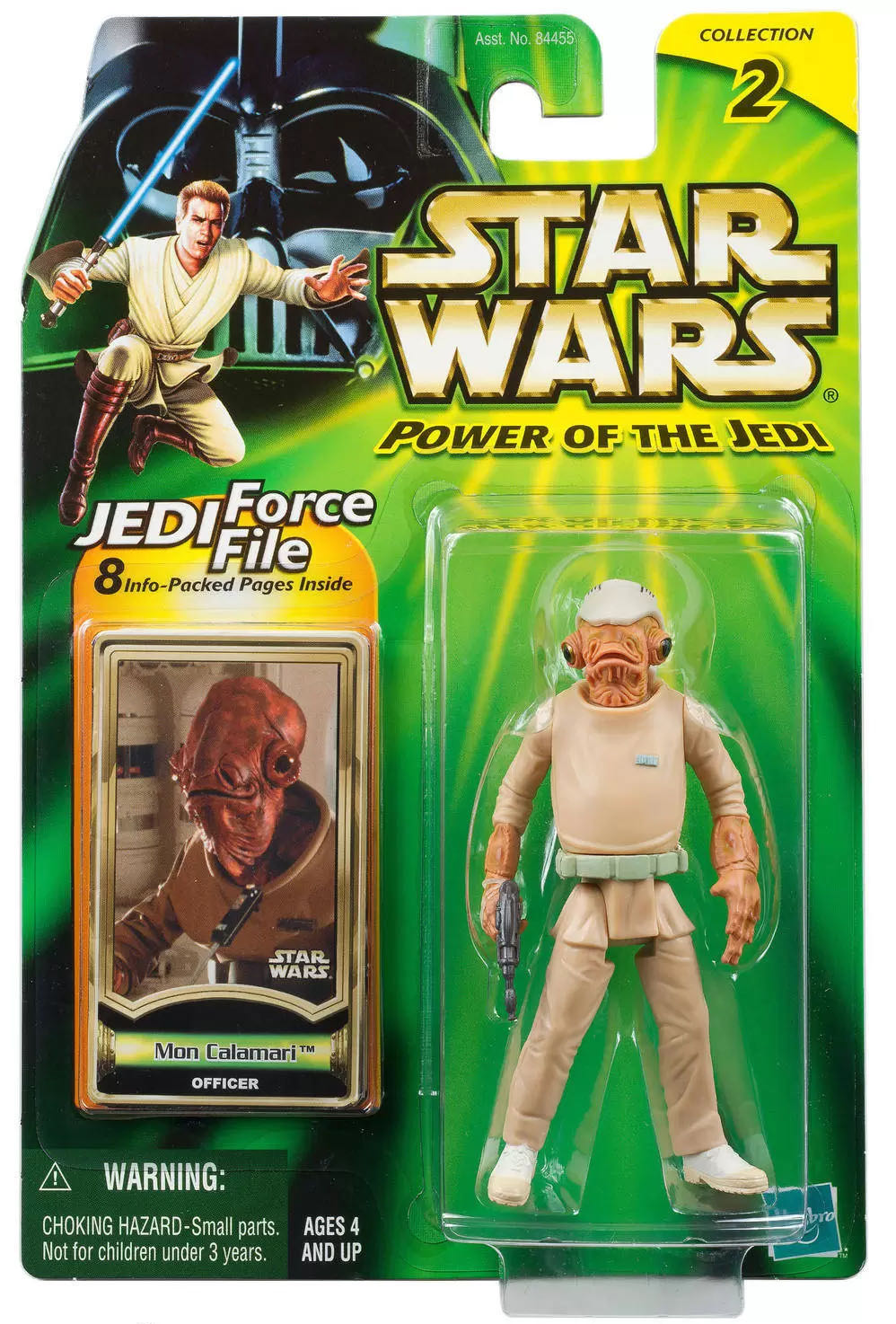 Carded Signed. Power Of The Jedi. Mon Calamari (Officer). Signed Gerald Home. - Hasbro (Star Wars) action figure collectible [Barcode 076930846445] - Main Image 2