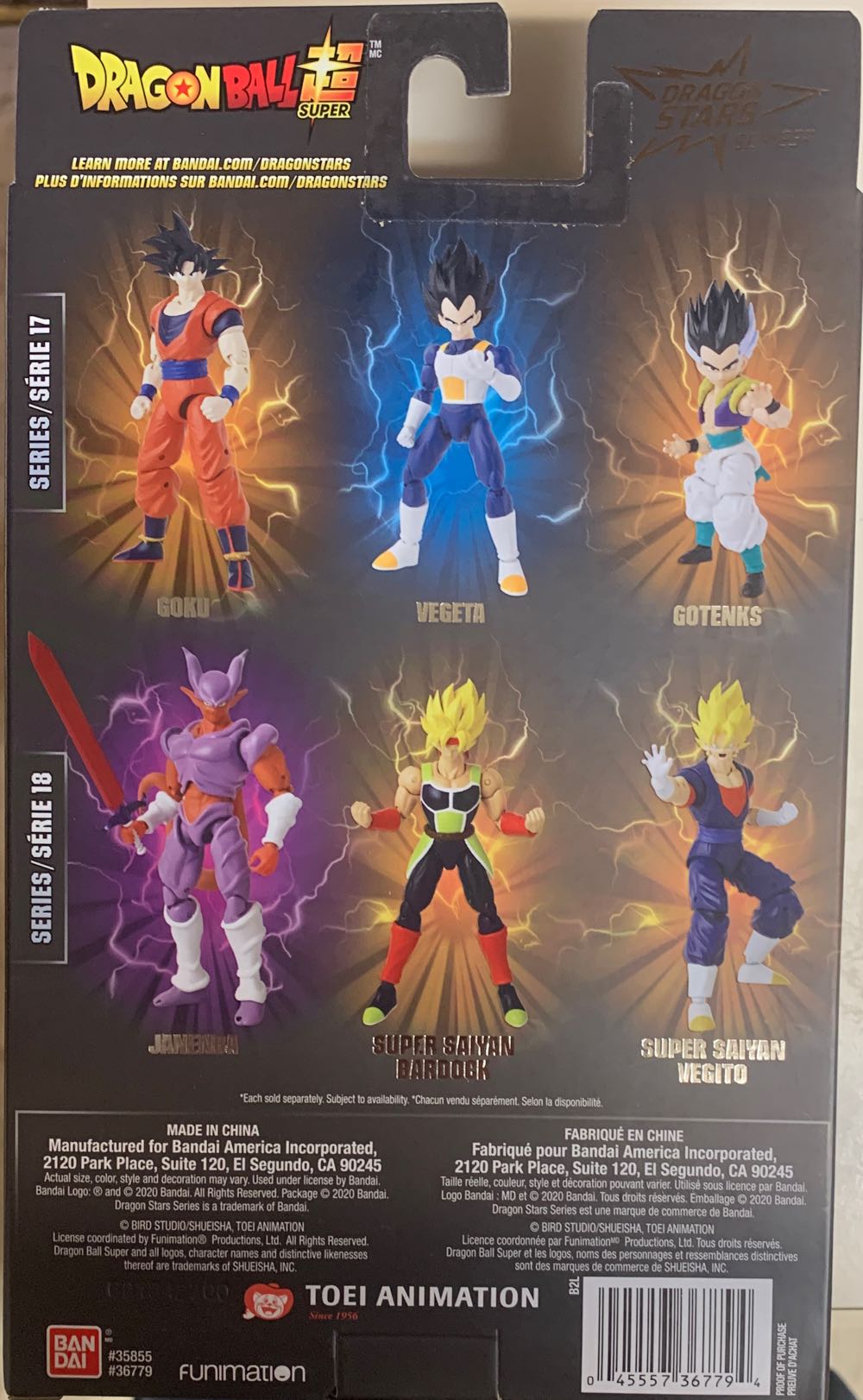 SSJ Vegito - Bandai America (Dragon Stars DBS Series 18) action figure collectible [Barcode 045557367794] - Main Image 2