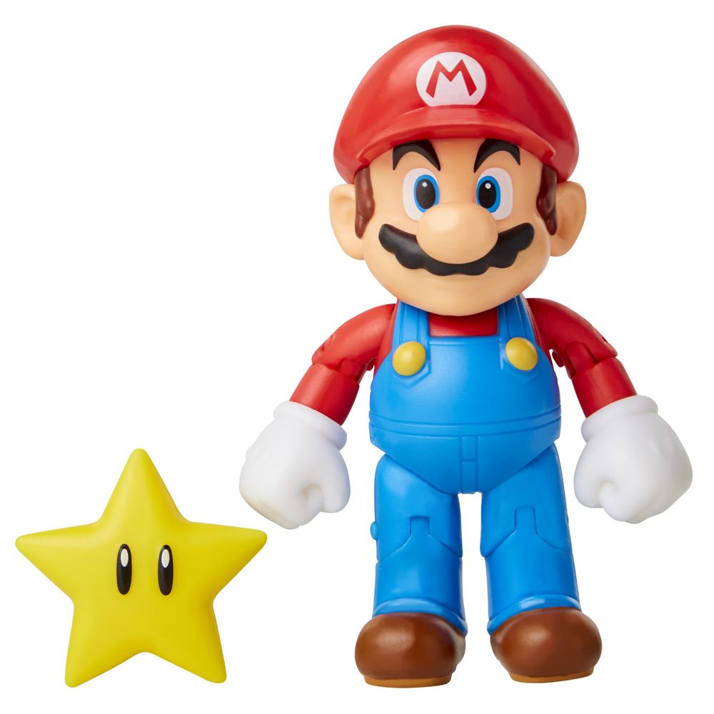World of Nintendo Mario w/Super Star - JAKKS Pacific, Inc. (World Of Nintendo) action figure collectible [Barcode 039897533179] - Main Image 2
