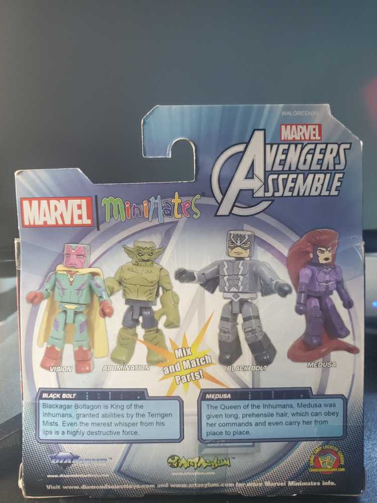 Black Bolt &  Medusa - Diamond Select Toys (MiniMates) action figure collectible [Barcode 699788825846] - Main Image 2