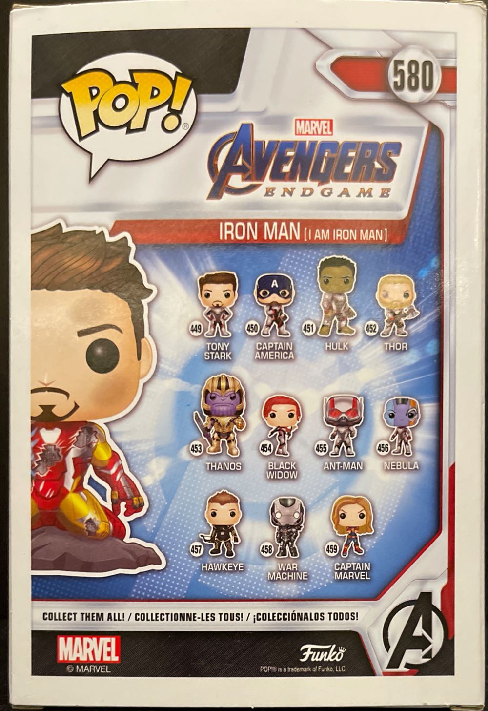 Iron Man Funko Marvel - Iron Man 580 - Funko (Funko Pop) action figure collectible [Barcode 889698470964] - Main Image 3