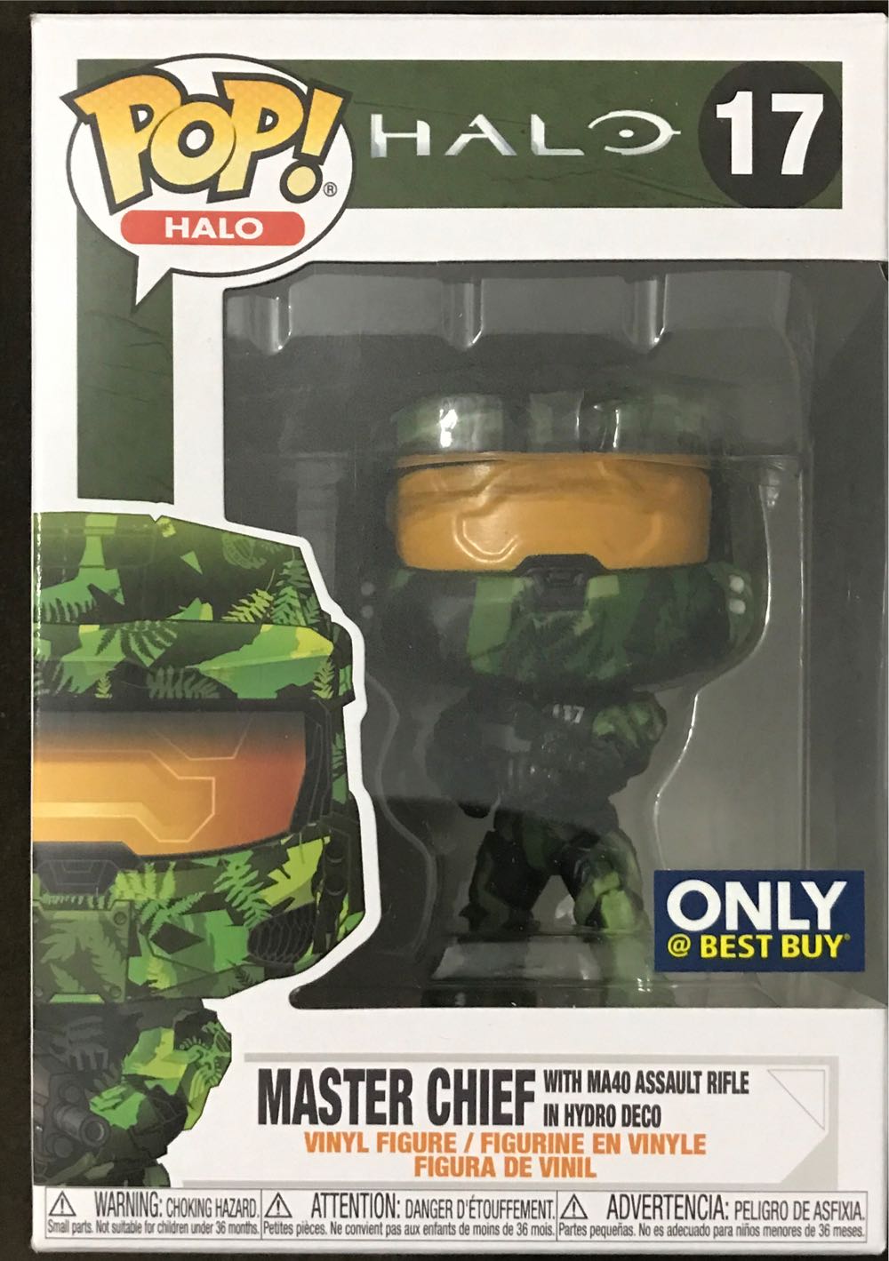 Halo: Master Chief With Ma40 Assault Rifle In Hydro Deco Best Buy Exclusive #17  action figure collectible [Barcode 889698516006] - Main Image 2
