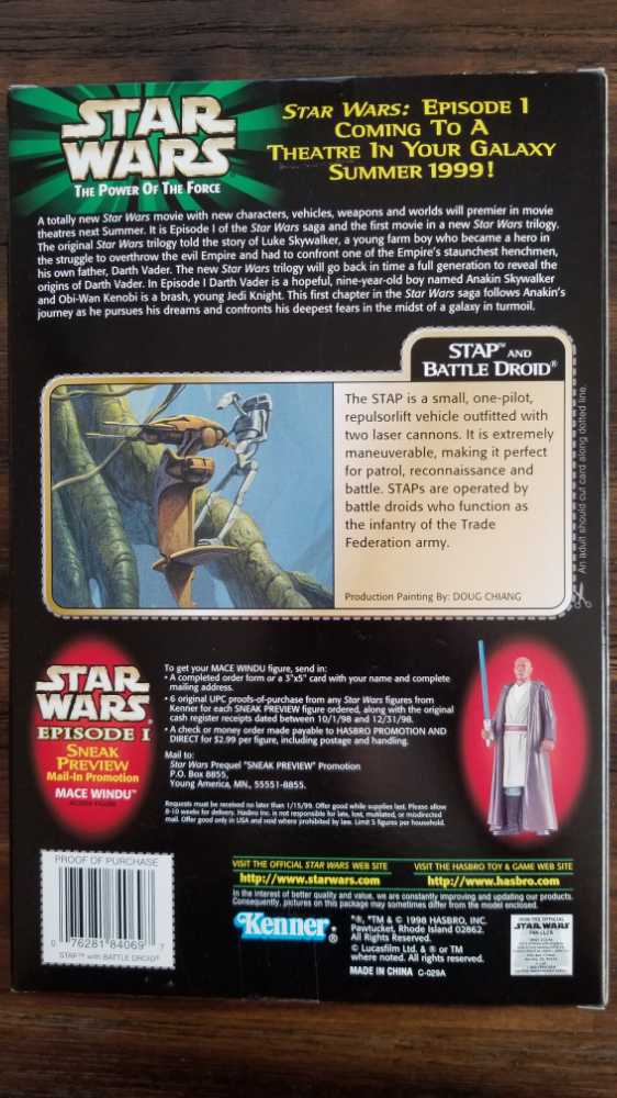 STAP and Battle Droid (with Firing Laser Missiles) - Kenner / Hasbro (Star Wars) action figure collectible [Barcode 076281840697] - Main Image 2
