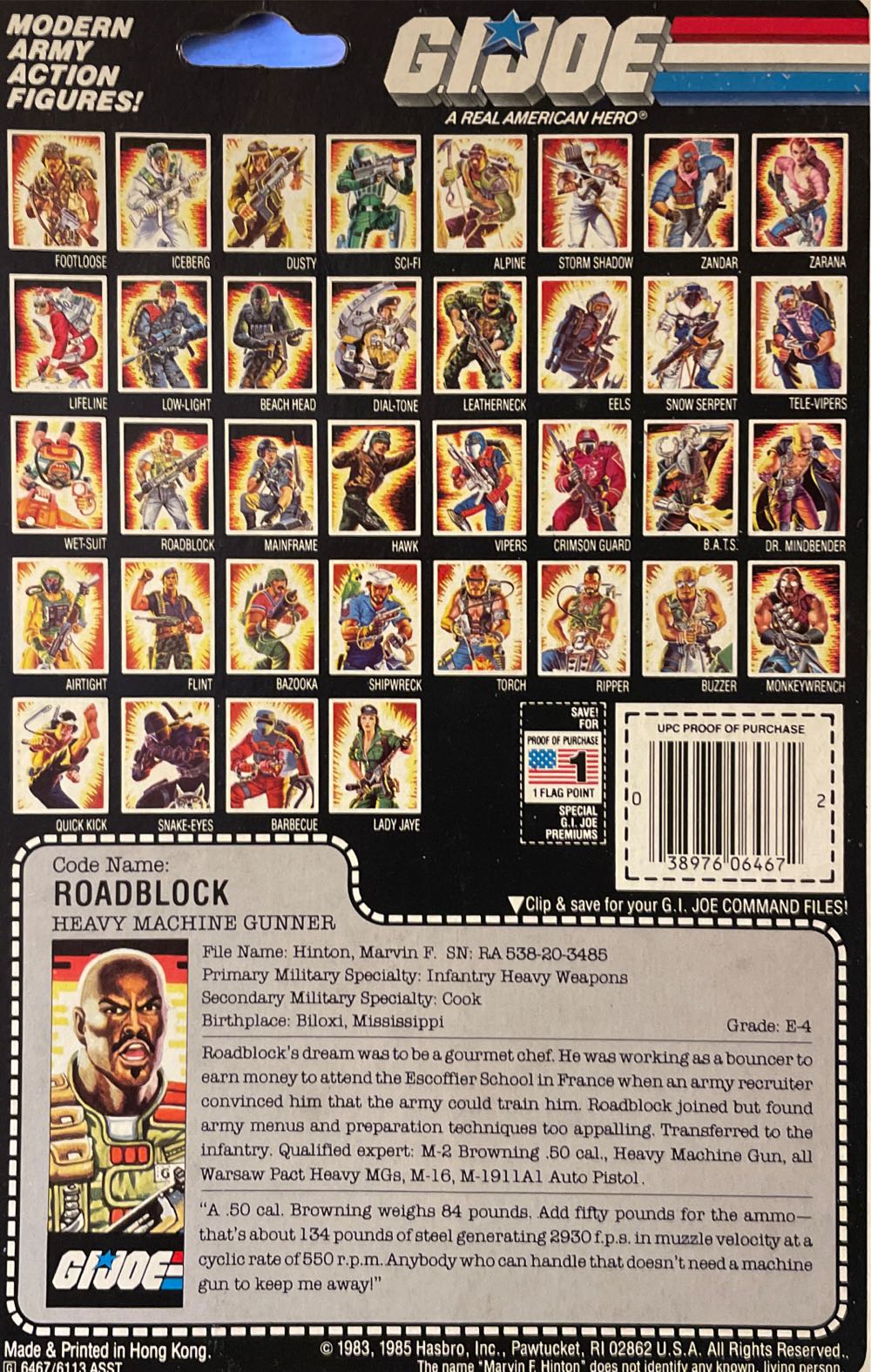 Roadblock - Hasbro (G.I. Joe A Real American Hero) action figure collectible [Barcode 038976064672] - Main Image 3