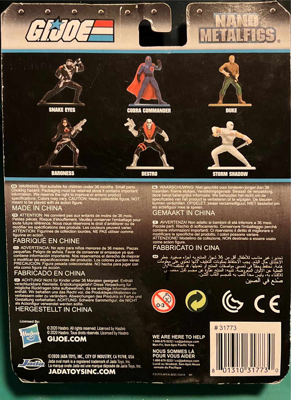 Jada : 6 Pack G.I.Joe And Cobra - Jada Toys (G. I. JOE) action figure collectible [Barcode 801310317730] - Main Image 2