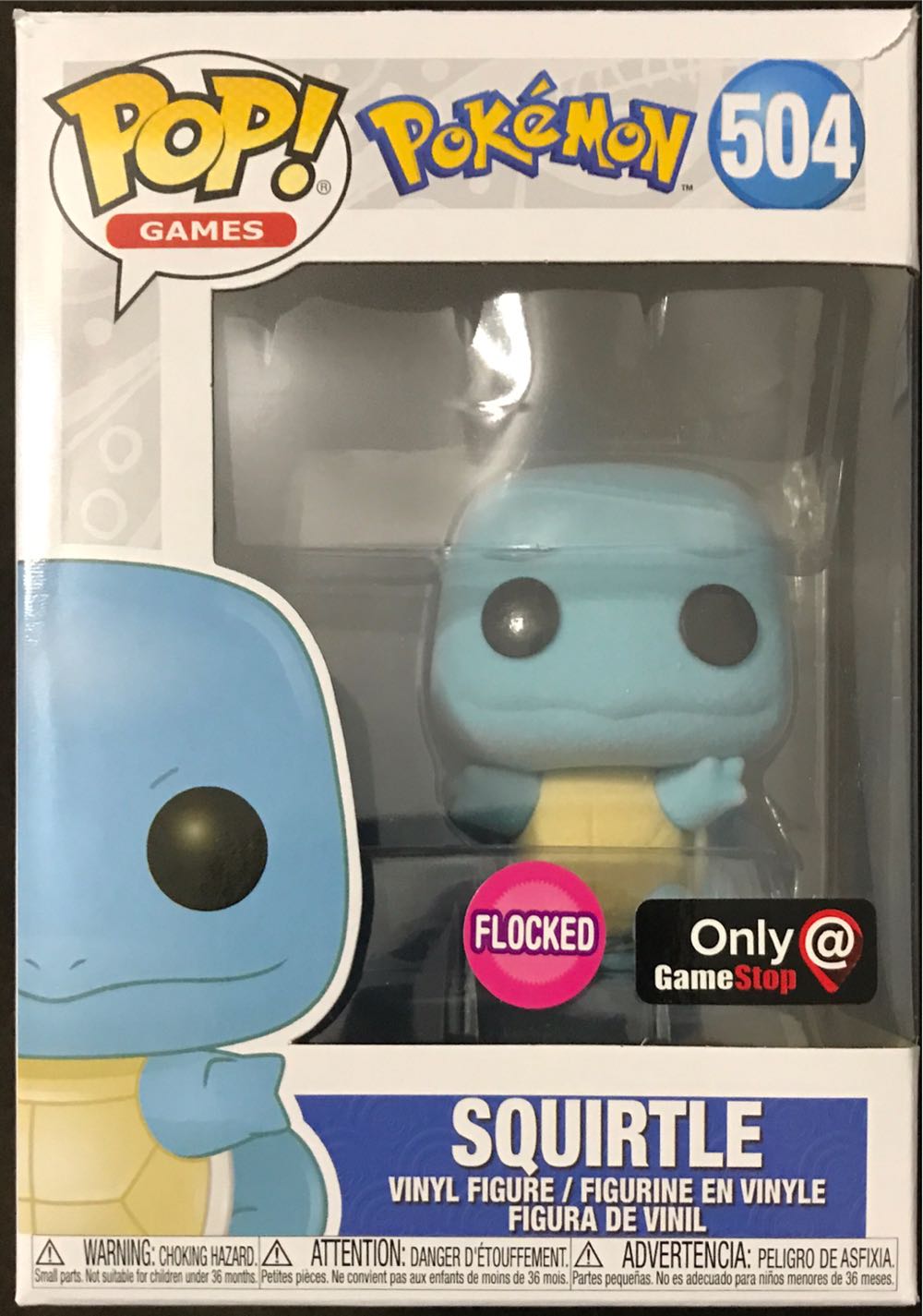 Pokemon: Squirtle Flocked #504 GameStop Exclusive  action figure collectible [Barcode 889698475235] - Main Image 2