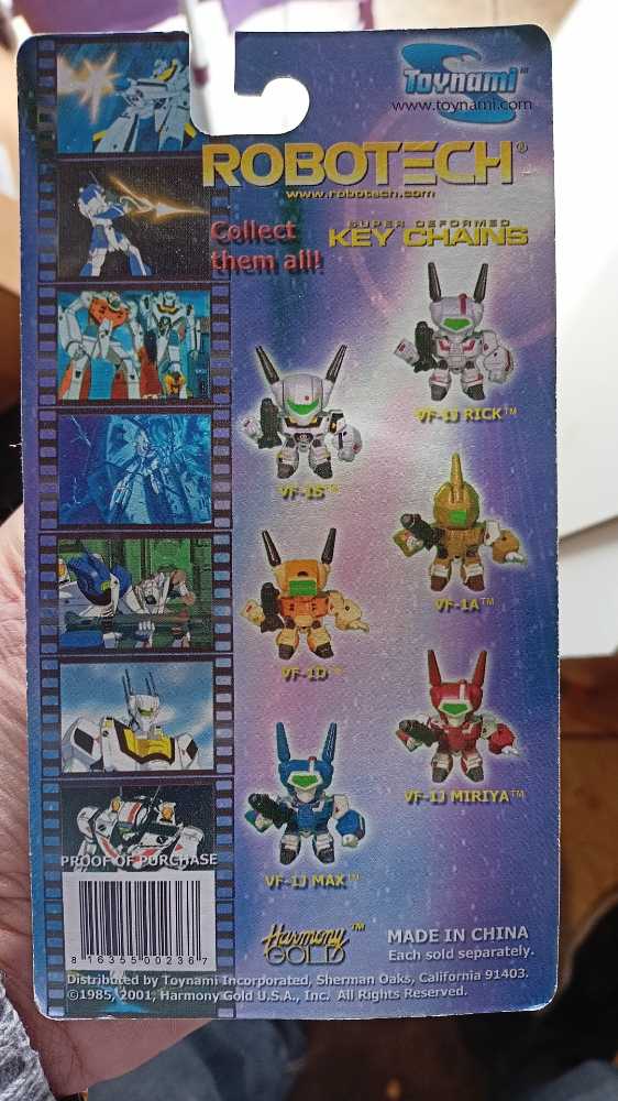 Robotech VF-1J Miriya Super Deformed Key Chains - Toynami action figure collectible [Barcode 816355002367] - Main Image 2