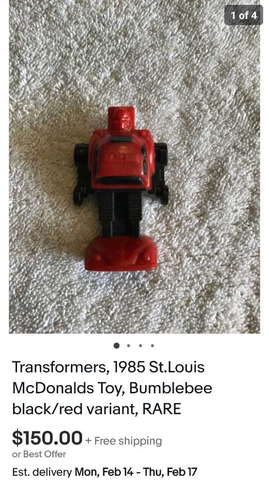 Bumblebee McDonald’s  - Hasbro (1984) action figure collectible - Main Image 2