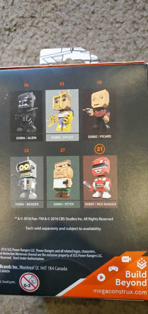 Red Ranger  (Mega Construx Power Rangers Red Ranger) action figure collectible [Barcode 887961392340] - Main Image 2