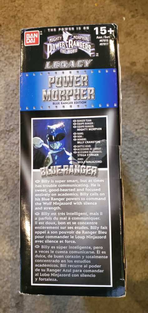 Mighty Morphin Power Rangers The Movie Power Morpher Blue Ranger - Bandai America (Legacy Mighty Morphin Power Rangers Movie Morpher) action figure collectible [Barcode 8471672137738] - Main Image 3